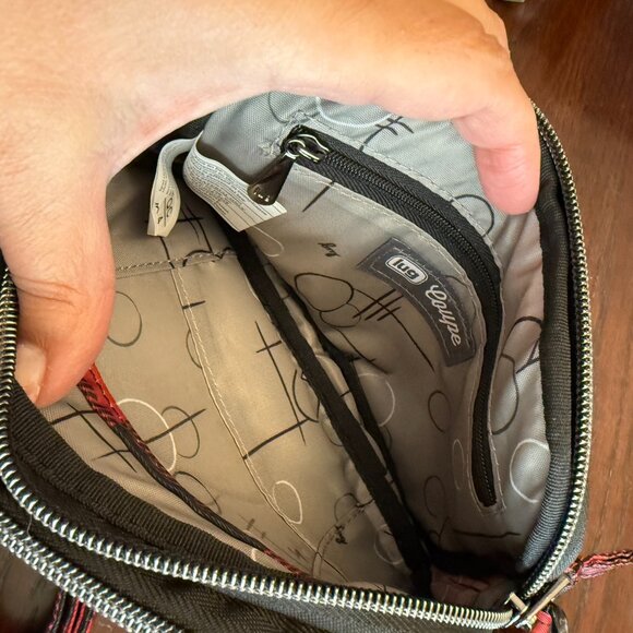 Lug Coupe Red and black check crossbody, shoulder or belt bag - Picture 5 of 11